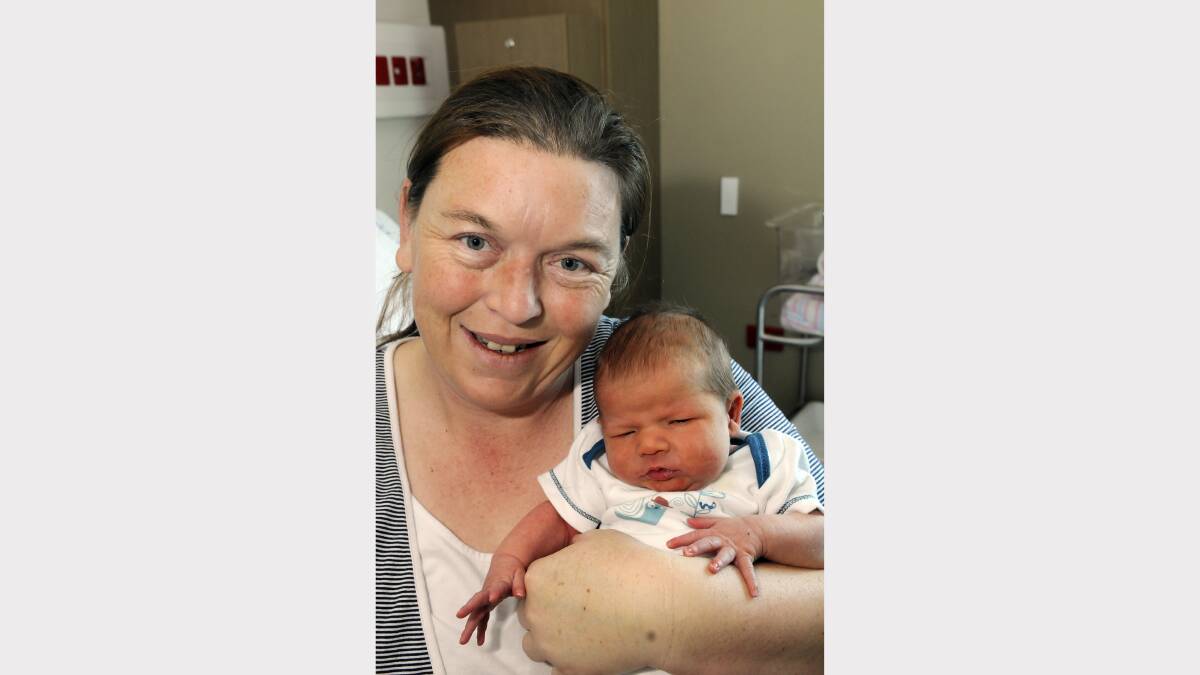 Kye Matthew Lonard-Gooley is the newborn son of Jason and Catherine. The handsome baby boy was born on July 29 and is the couple’s first child. Photo: PHILL MURRAY 080213pbab