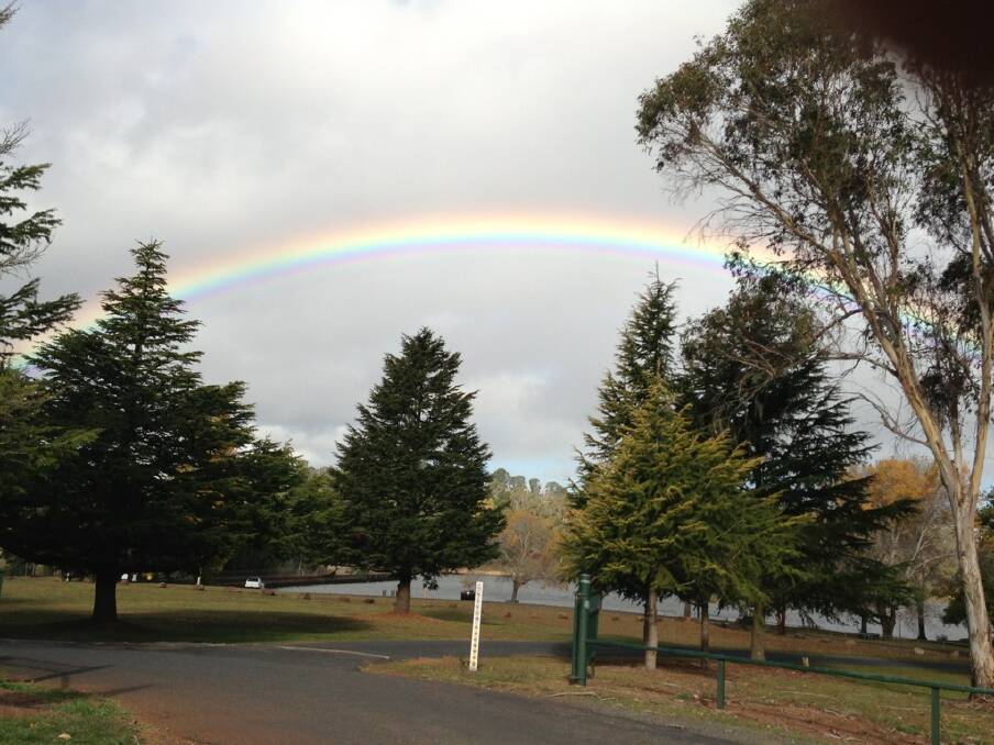 A rainbow in Bowen. Photo: Jodie Stewart via the Central Western Daily iPhone app.