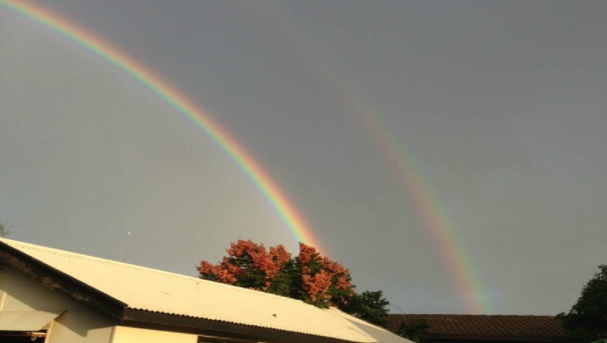 A rainbow in Dubbo. Photo submitted by Samantha Johnson via the Daily Liberal iPhone app. 