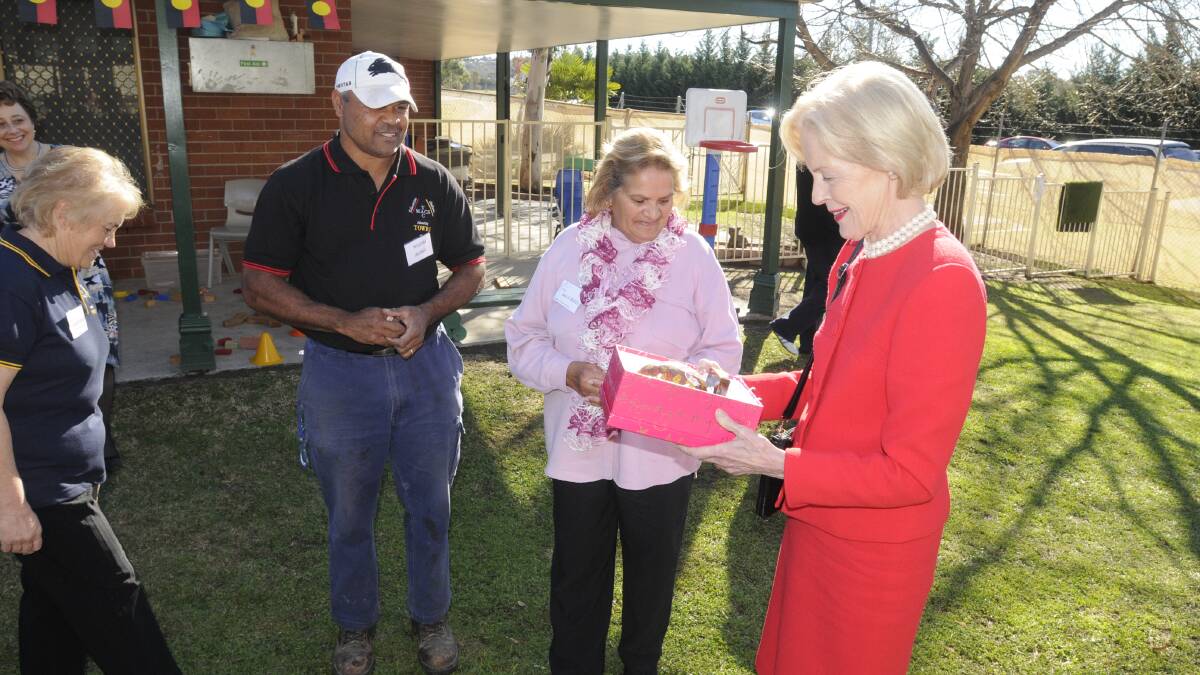 Governor-General Quentin Bryce visits Towri Macs Multi Functional Centre in Bathurst. Photo: Chris Seabrook