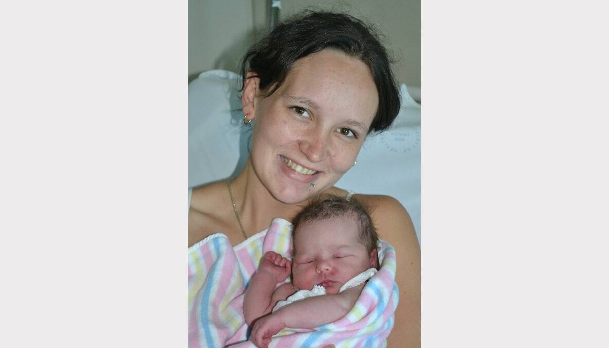 Billi-Jo Costello with her daughter, Aliza Ebony Pearce. Aliza was born on February 24. Photo: CHRIS SEABROOK