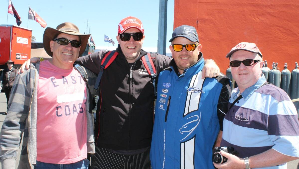 Walter Giunta, Brad Rutledge, Joel Mallam and Terry Quinn at the Bathurst 1000.