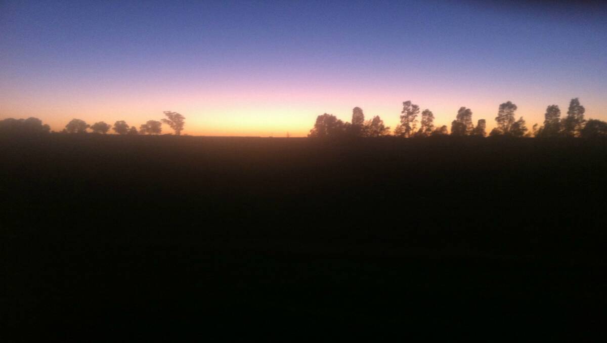 A beautiful sunrise in Dubbo. Photo: Cheryl Piper via the Daily Liberal iPhone app