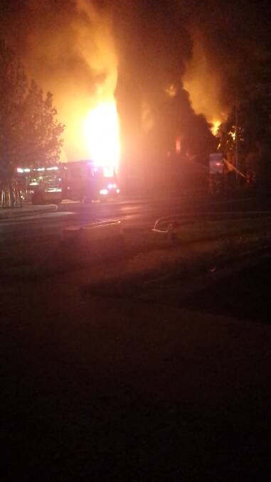 BLAZE: A large fire has destroyed St Barnabas' Church in South Bathurst overnight. Photo submitted by Sam Burrow.