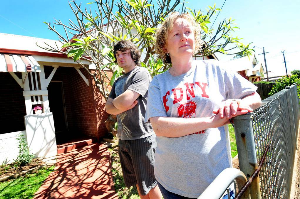 DUBBO: Lyn Nolan with her 17-year-old son Jake Morley, are feeling the pinch of low vacancy rates in Dubbbo. Photo: LOUISE DONGES