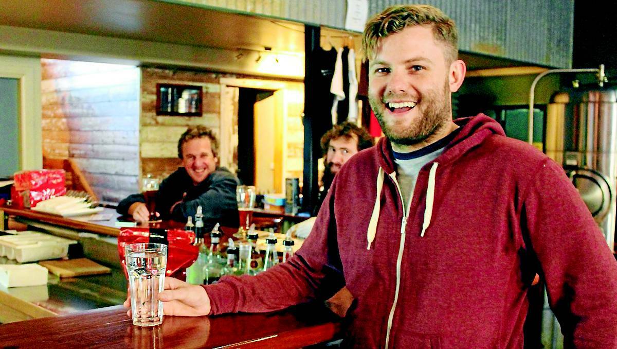 MUDGEE: Josh McLean enjoys a glass of water as he raises funds for cancer services through Dry July.