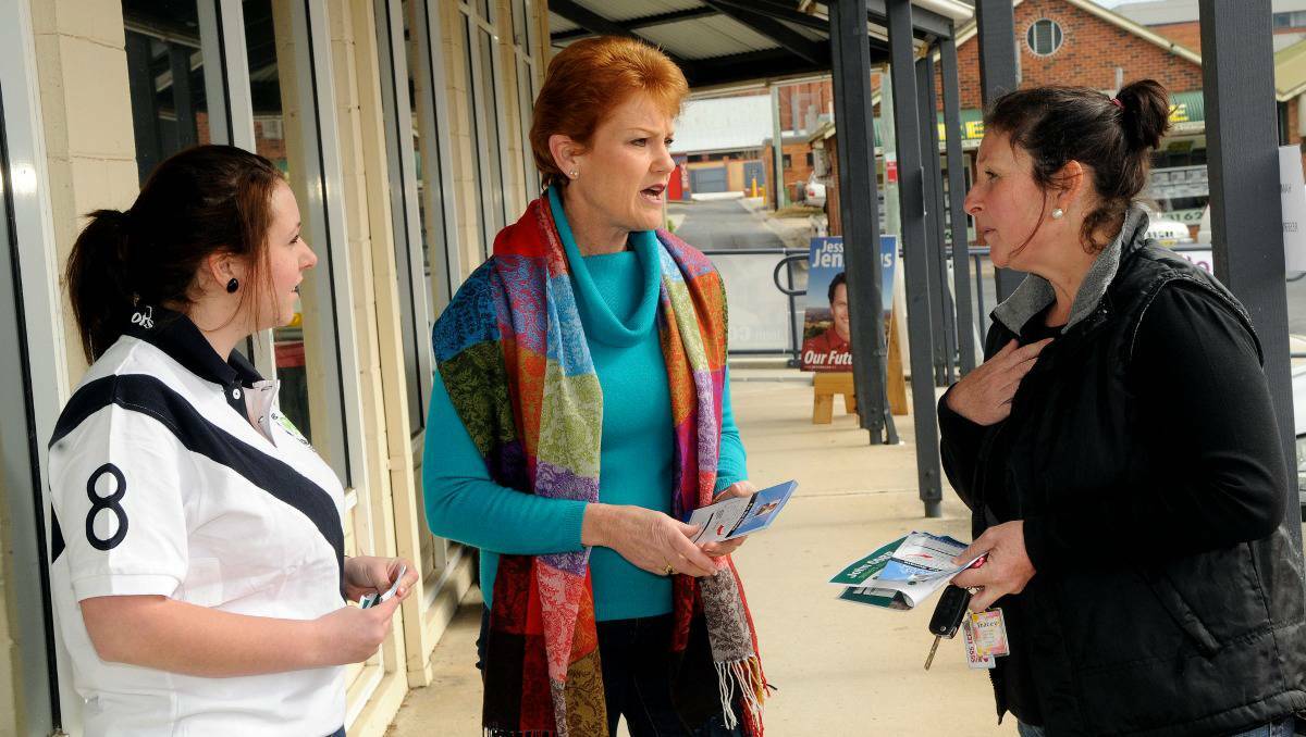 BATHURST: NSW senate hopeful Pauline Hanson spoke with Alicia Horton and Tracey Britton on her visit to Bathurst on Thursday.