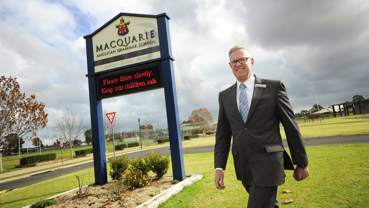 DUBBO: Principal Geoffrey Fouracre planning a strong future for Macquarie Anglican Grammar School under the ownership of the Sydney Anglican Schools Corporation. Photo: BELINDA SOOLE