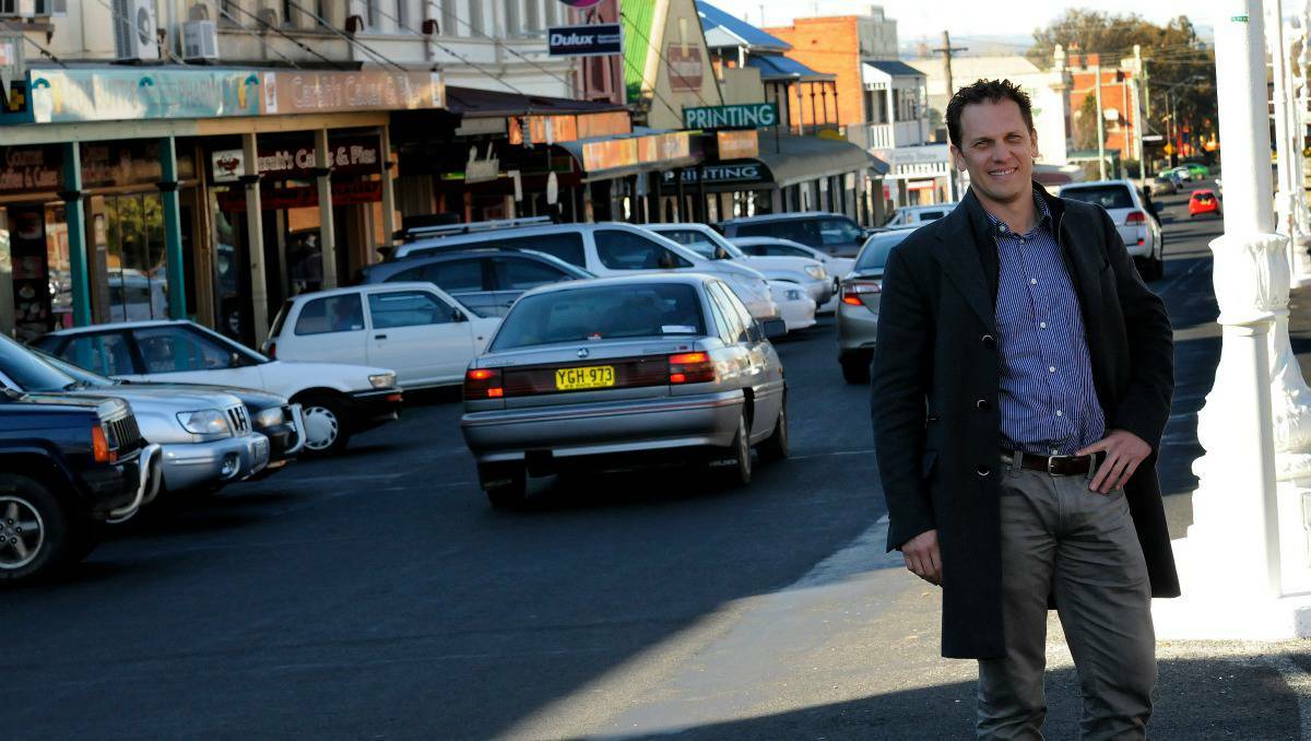 BATHURST: Councillor Jess Jennings in Keppel Street, which he believes has the potential to be transformed into a cosmopolitan part of the city’s streetscape. Photo: PHILL MURRAY