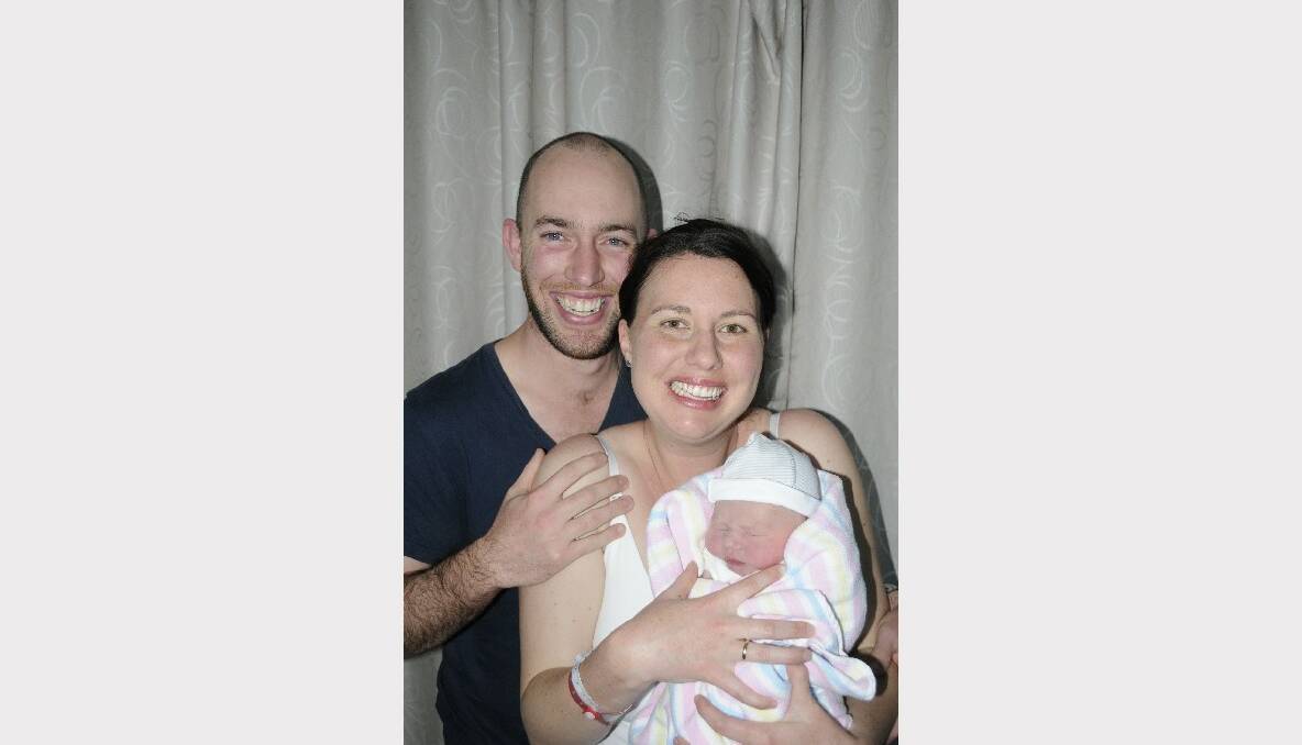 Aaron and Erin Hollier were thrilled with the arrival of their first child on August 26. Charlotte Grace were the names chosen for their little baby girl.  Photo: CHRIS SEABROOK  082613cbab