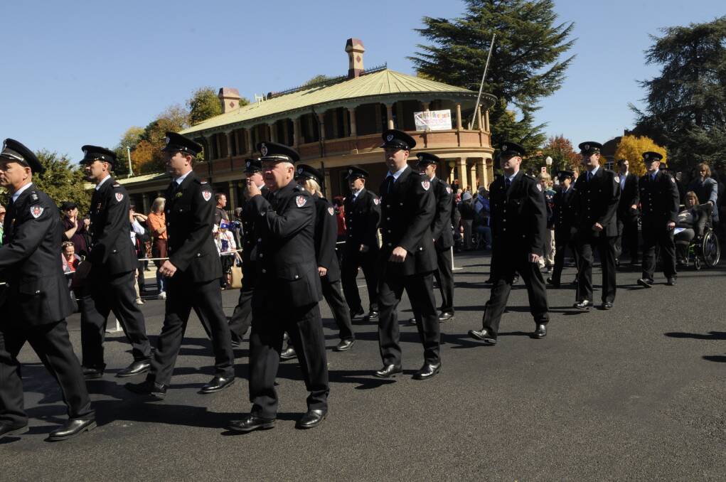 The Bathurst Anzac Day March. Photo: PHILL MURRAY