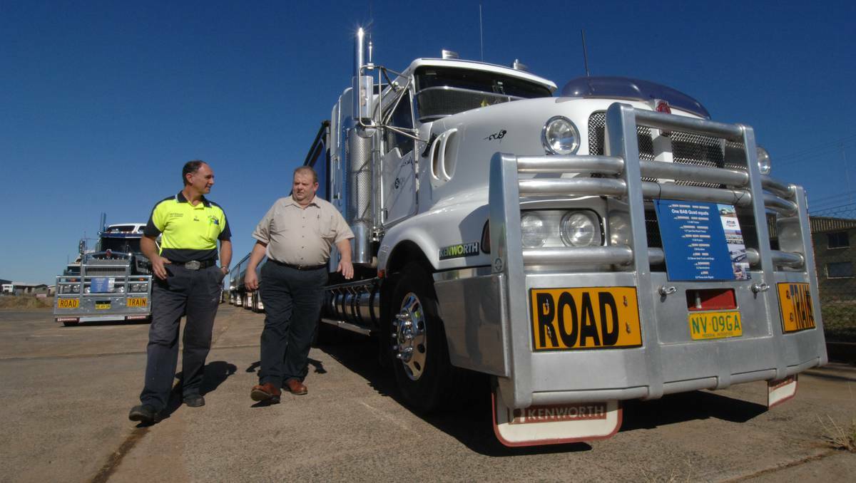 DUBBO: Truck driver Rod Hannifey has commended the NSW government for improving customer service for his industry but wants more to be done with heavy vehicle inspections.  He is pictured here with John Morris. Photo: BELINDA SOOLE