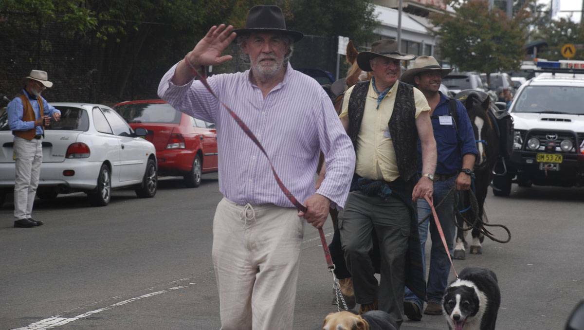 LITHGOW: The re-enactment of the Blue Mountains Crossing reached Springwood. John O'Sullivan is leading the group followed by former Sydney Morning Herald journalist Malcolm Brown. lm051313bluewave
