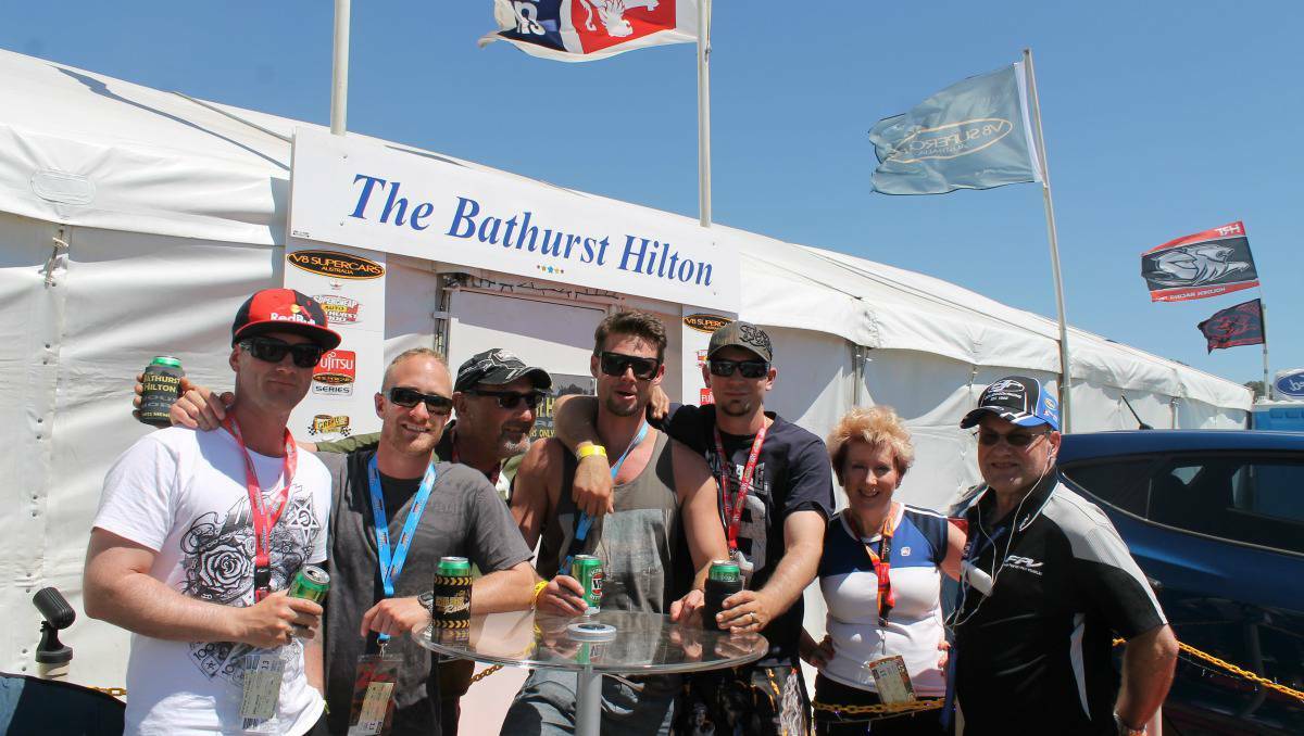 BATHURST: Helen Curkpatrick and the boys from the Bathurst Hilton at Mount Panorama for the Bathurst 1000.
