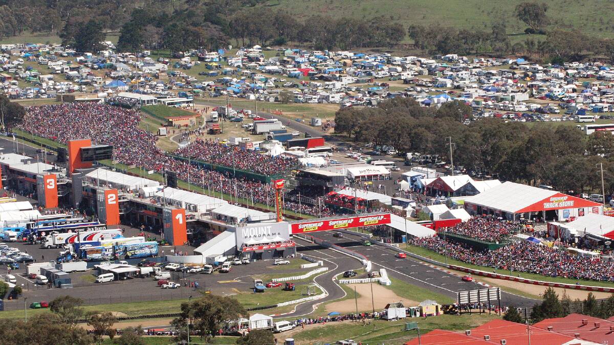 The Mount Panorama race track.