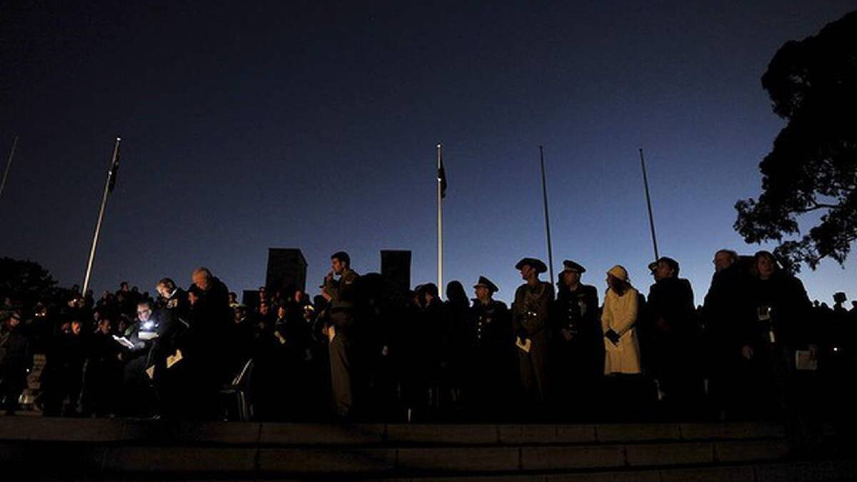 Dawn Service at the Australian War Memorial. 