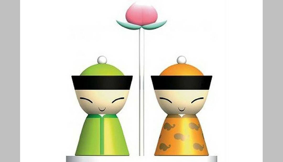 This cute Alessi Mr & Mrs Chin Salt & Pepper Set is available from www.opusdesign.com.au (RRP: $89.00).