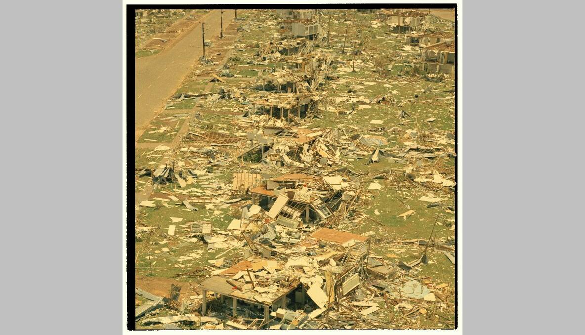 Parer Drive, Moil, following Cyclone Tracy, 1974. Photo: National Archives of Australia