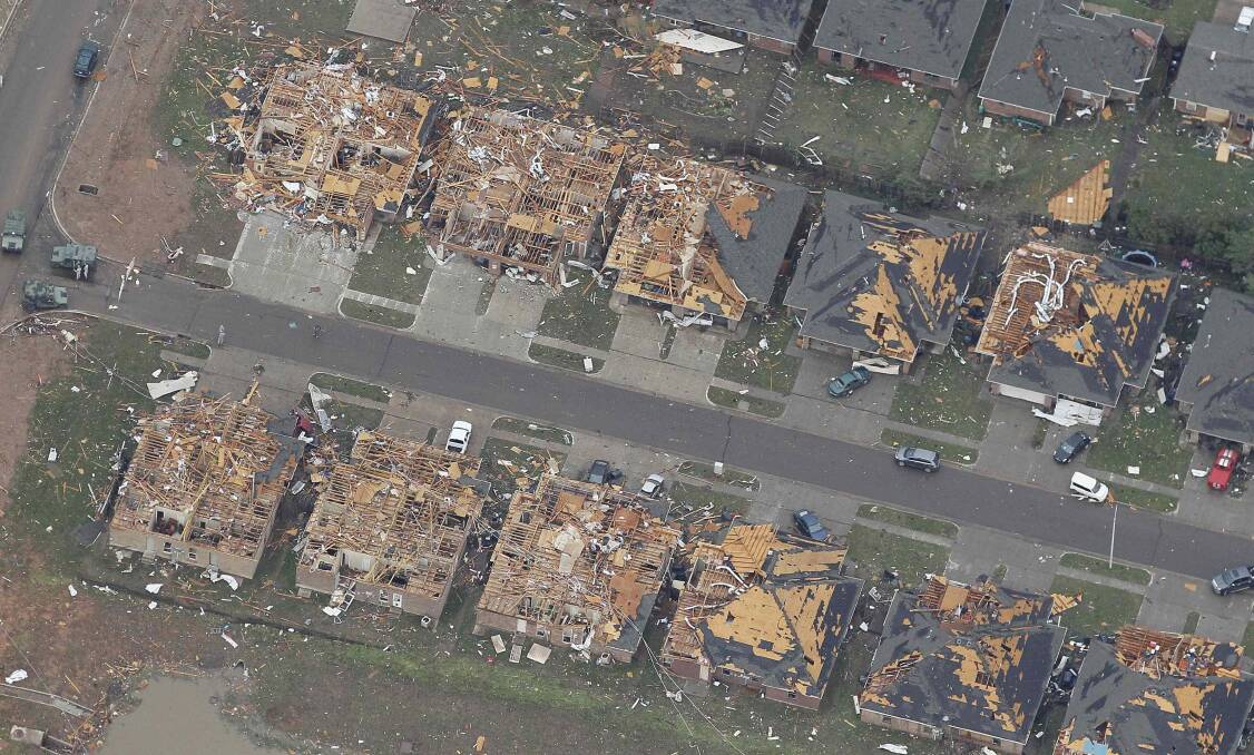 An aerial view of damage in a neighbourhood in Moore, Oklahoma May 21, 2013, in the aftermath of a tornado which ravaged the suburb of Oklahoma City. Photo: REUTERS/Rick Wilking