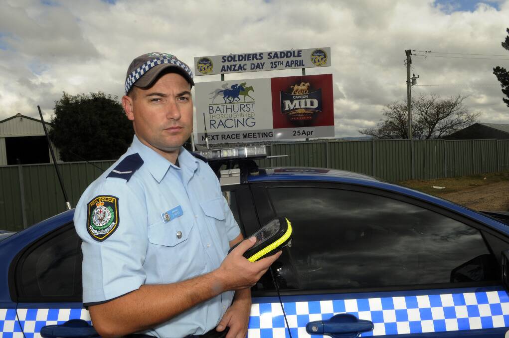 WATCHING: Constable Daniel Hoyle is one of many highway patrol officers who will be out in force on Anzac Day. 041613prdt