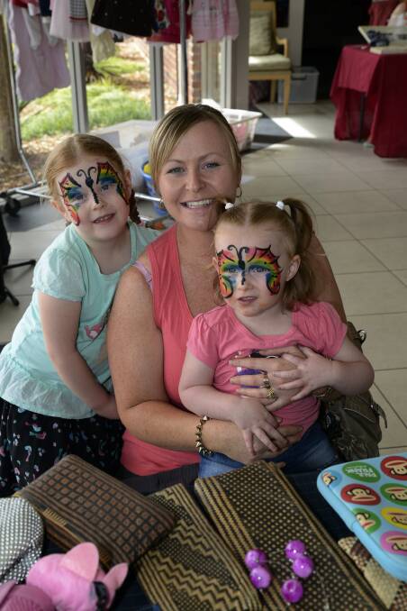 CHRISTIAN LIFE CENTRE FAIR: Fiona Campbell with her girls Gabby, 4, and Porsha, 2.
