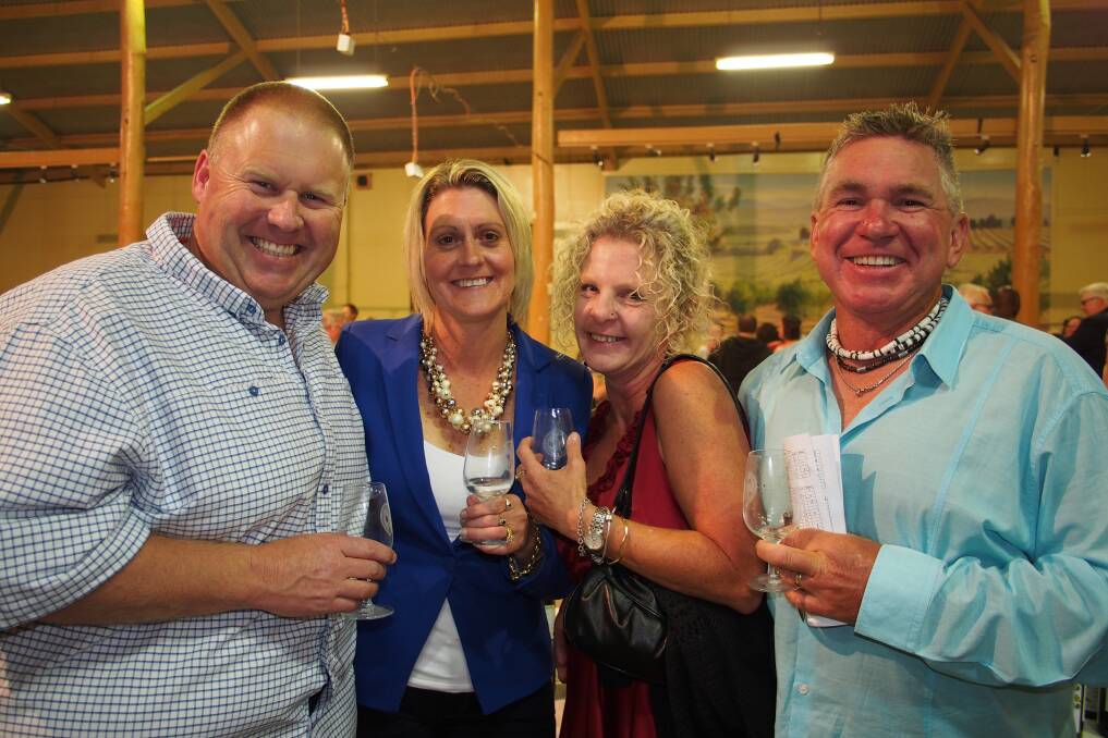 Greg and Amanda Ivory with Dionne and Mark Charters at the National Cool Climate Wine Show public tasting.