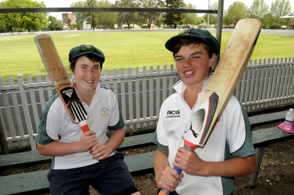 JUNIOR CRICKET STARS: Connor Slattery and Nick Broes.