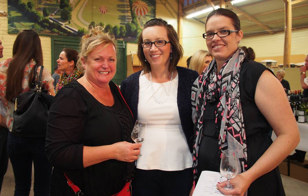 Felicity Baines, Danielle Ballinger and Holly Weal at the National Cool Climate Wine Show public tasting.