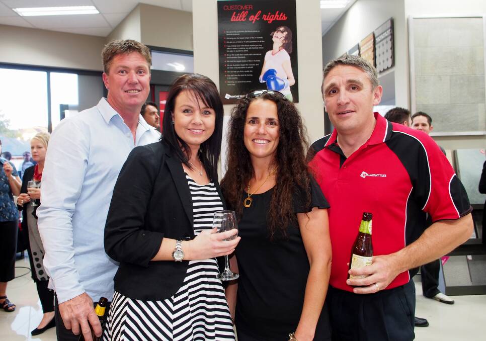 BEAUMONT TILES OPENING: Chris and Pip Allman with Janelle and Matt Sharwood.