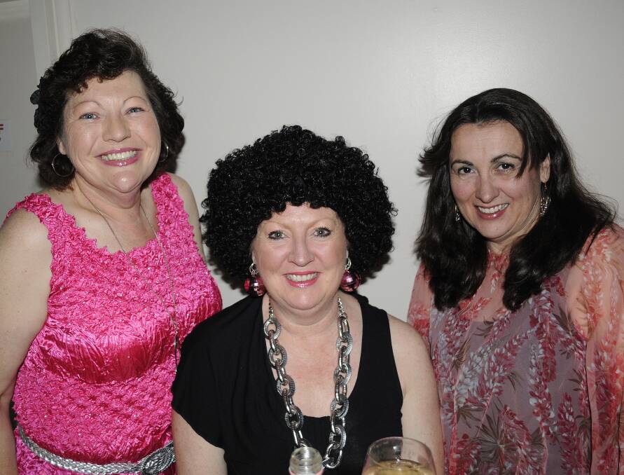 DISCO ERA: Lyn and Kerry McGuiness joined Mary Anne Brosnan for a fun night out. 