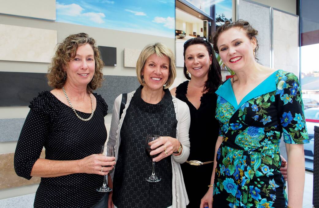 BEAUMONT TILES OPENING: Louise Ralph, Jo Barlow, Lea Browning and Kathy Bowman.