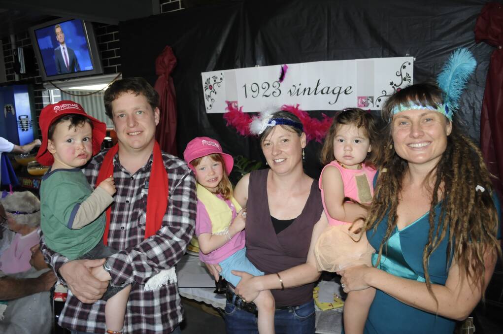 BESS WEAL'S 90TH: Dylan (2), Tim, Lily (4) and Karen Altamore with Lillian (2) and Sara May.