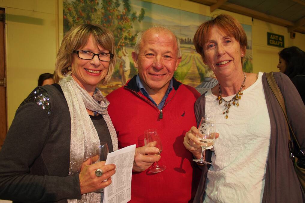WHITE'S A WINNER: Jane Lawrence, Richard and Vicki Whyte tasted a selection of white wines at the National Cool Climate Wine Show public tasting.