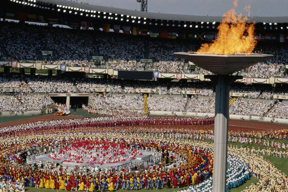 Dancers perform in the opening ceremony of the 1988 Seoul Olympic Games in South Korea. Photo: Getty Images