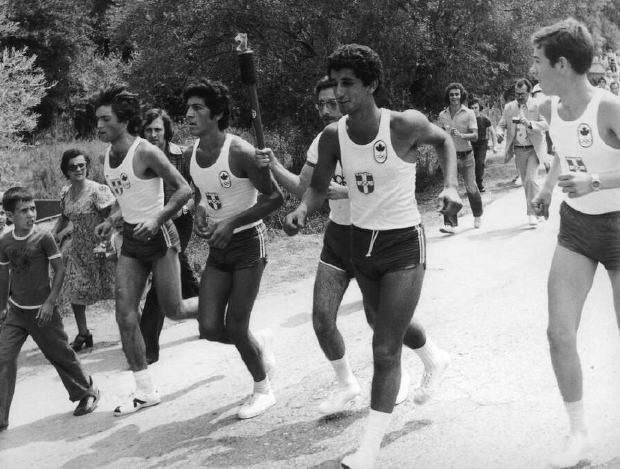 The Olympic Flame is carried to Athens from the Temple of Hera in Olympia, 16th July 1976. Photo: Getty Images