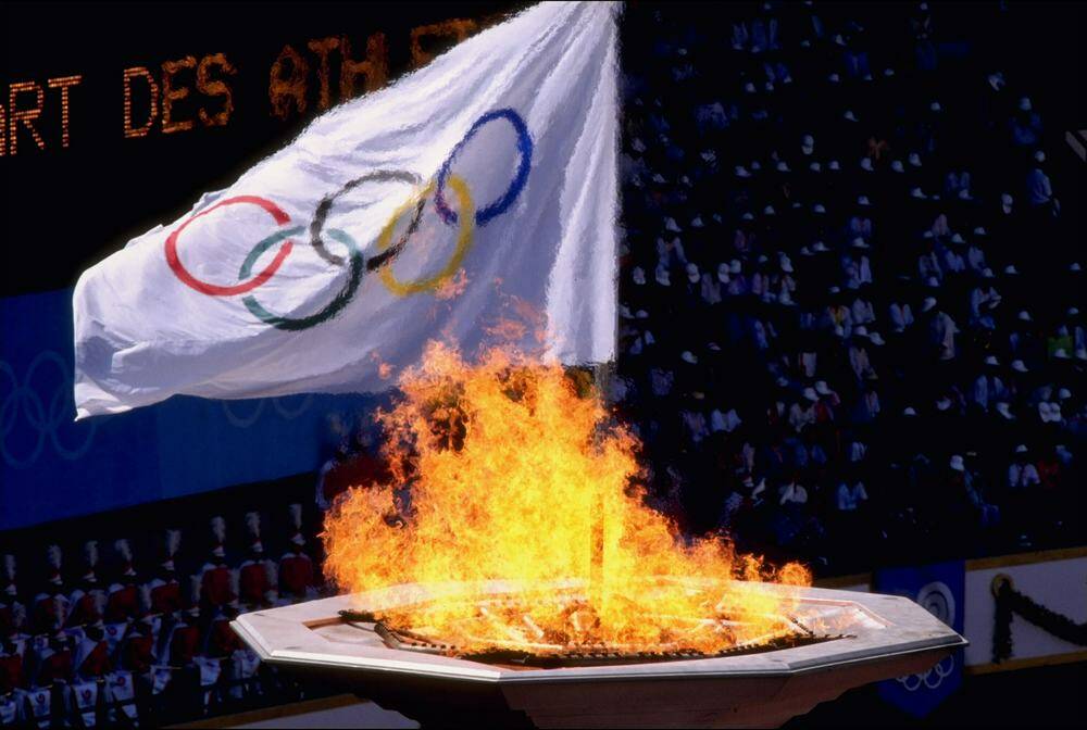 The Olympic flame during the opening ceremony of the 1988 Olympic Games in Seoul, South Korea. Photo: Getty Images