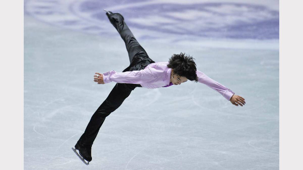 Takahito Mura of Japan competes in the men's short program during day one of ISU Grand Prix of Figure Skating 2013/2014 NHK Trophy at Yoyogi National Gymnasium. Picture: Getty Images