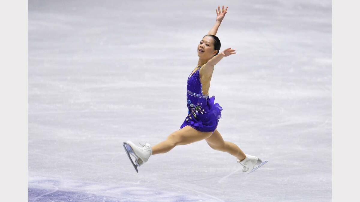 Akiko Suzuki of Japan competes in the women's Short Program during day one of ISU Grand Prix of Figure Skating 2013/2014 NHK Trophy at Yoyogi National Gymnasium. Picture: Getty Images