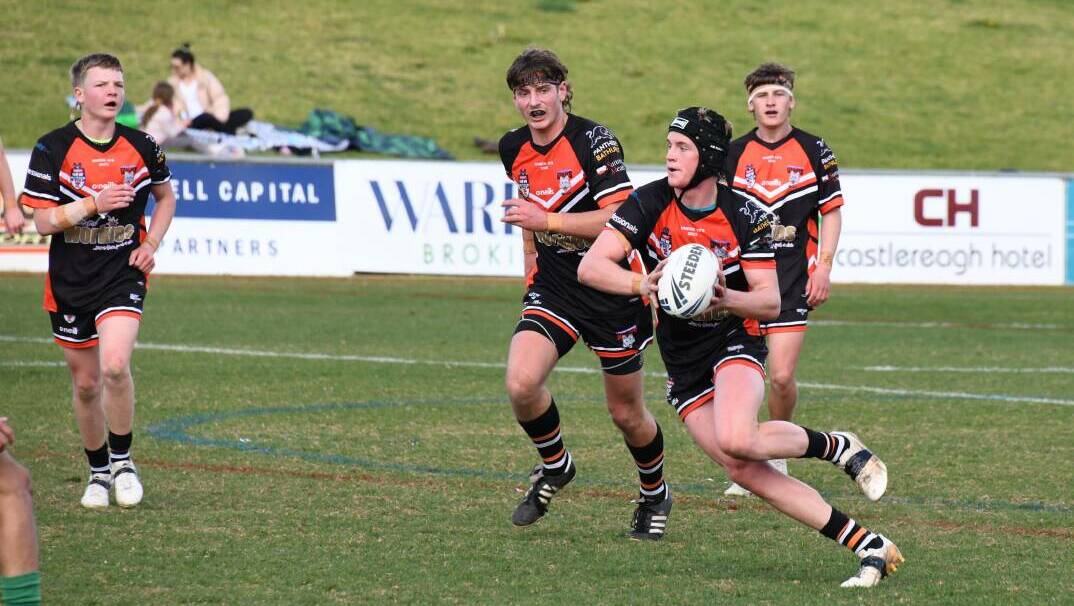 Lithgow Workies Wolves under 18s during their semi-final match against Dubbo CYMS. Picture by Nick Guthrie
