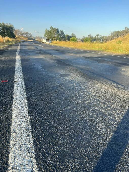 Denise Hutchison described the stretch of road as a "roller-coaster". The uneven surface is evident above. Picture supplied