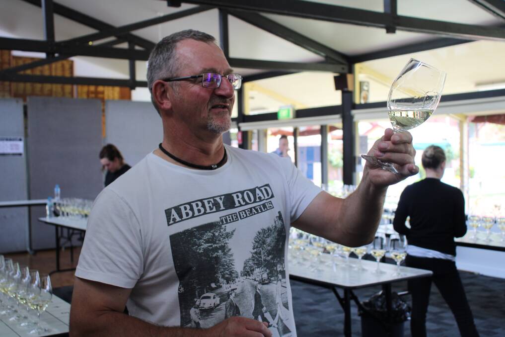 AT LAST: After a number of hurdles, the National Cool Climate Wine Show has begun and chairman judge Russell Cody is excited. Photo: AMY REES