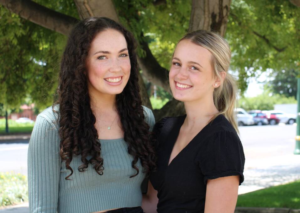 HIGH ACHIEVERS: MacKillop College's Olivia Ditchfield and Mia Davis are over the moon with their HSC results and ATAR scores after a disrupted two years. Photo: AMY REES.