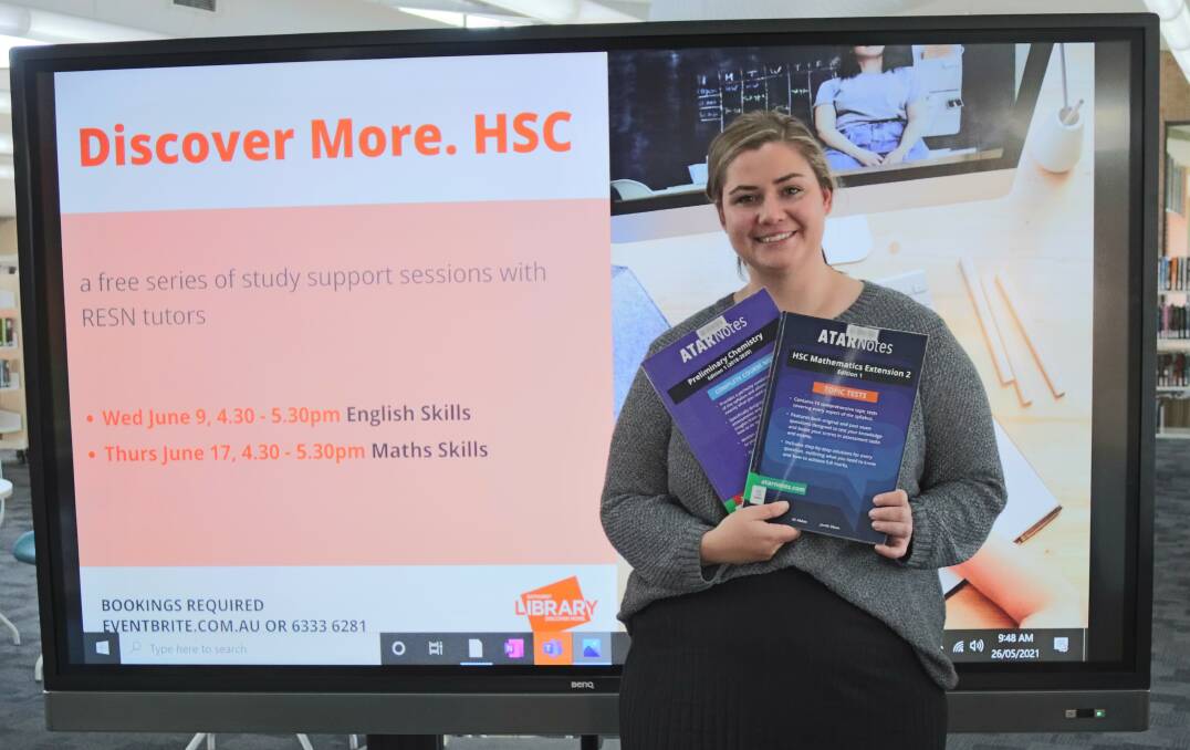 STUDY BUDDIES: Bathurst Library programs team leader Victoria Murray urges HSC students to take advantage of the help available.
