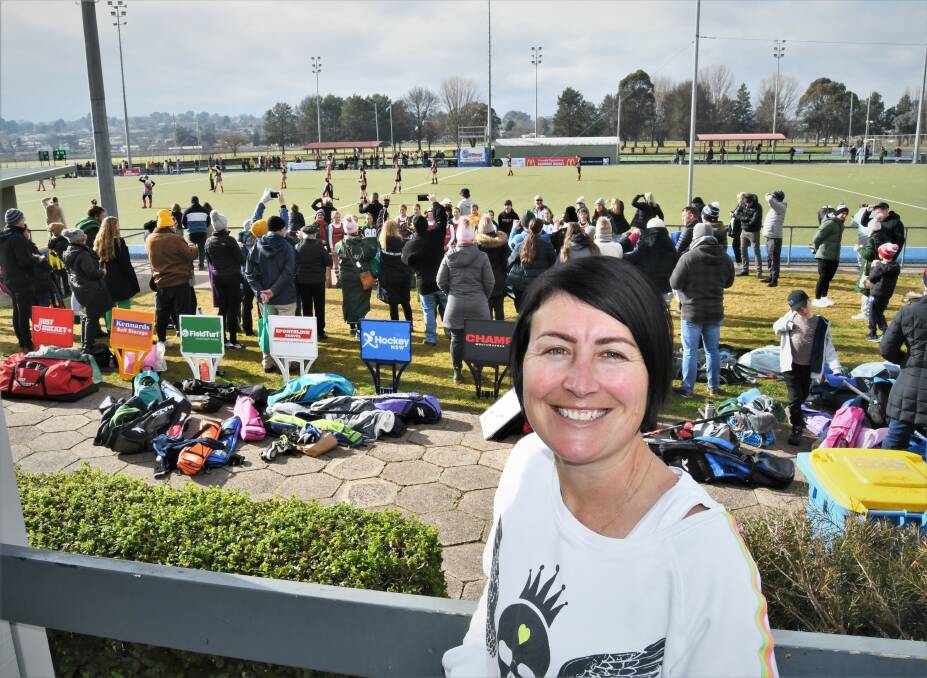 Mel Bestwick at Cooke Park, where there is a three-day State Under 13s Girls Hockey Carnival underway. Photo: Chris Seabrook 071022cmel