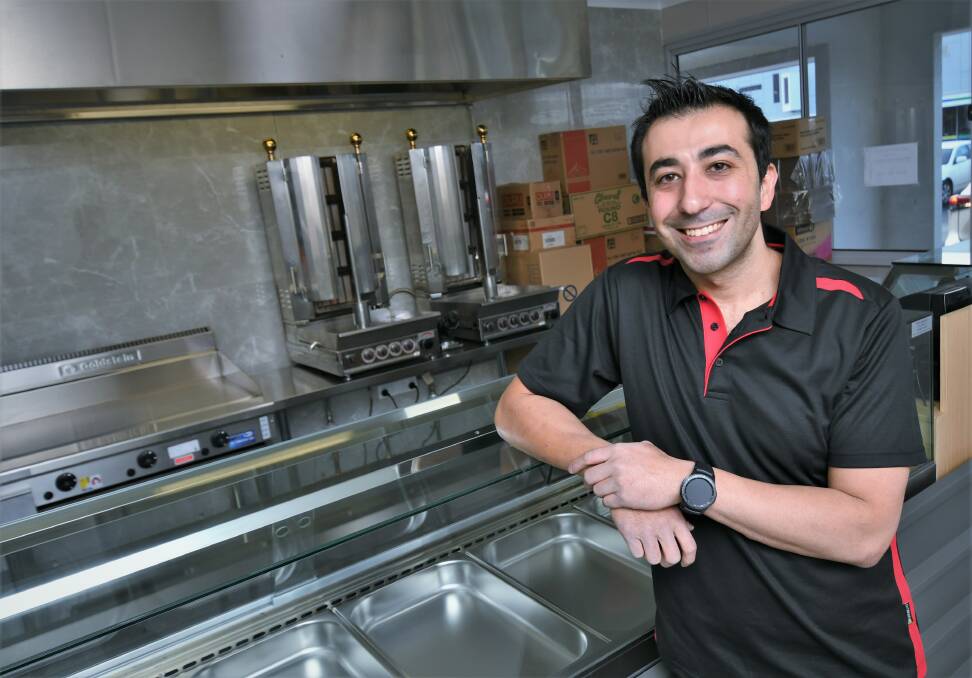 OPENING SOON: Firat Uyan in his new Kebab Prime shop at the Westpoint Shopping Centre complex. Photo: CHRIS SEABROOK.