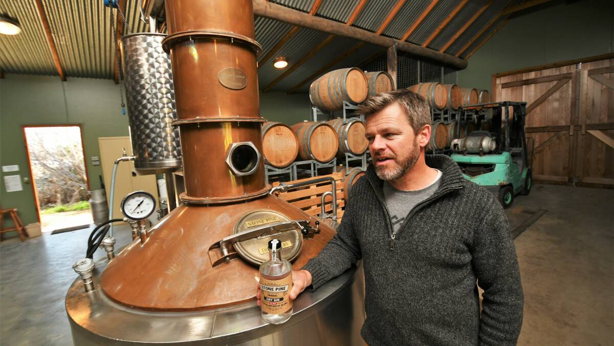 RAISE YOUR GLASS: Stone Pine Distillery owner Ian Glen is happy with the recent budget announcement. Photo: CHRIS SEABROOK 051821