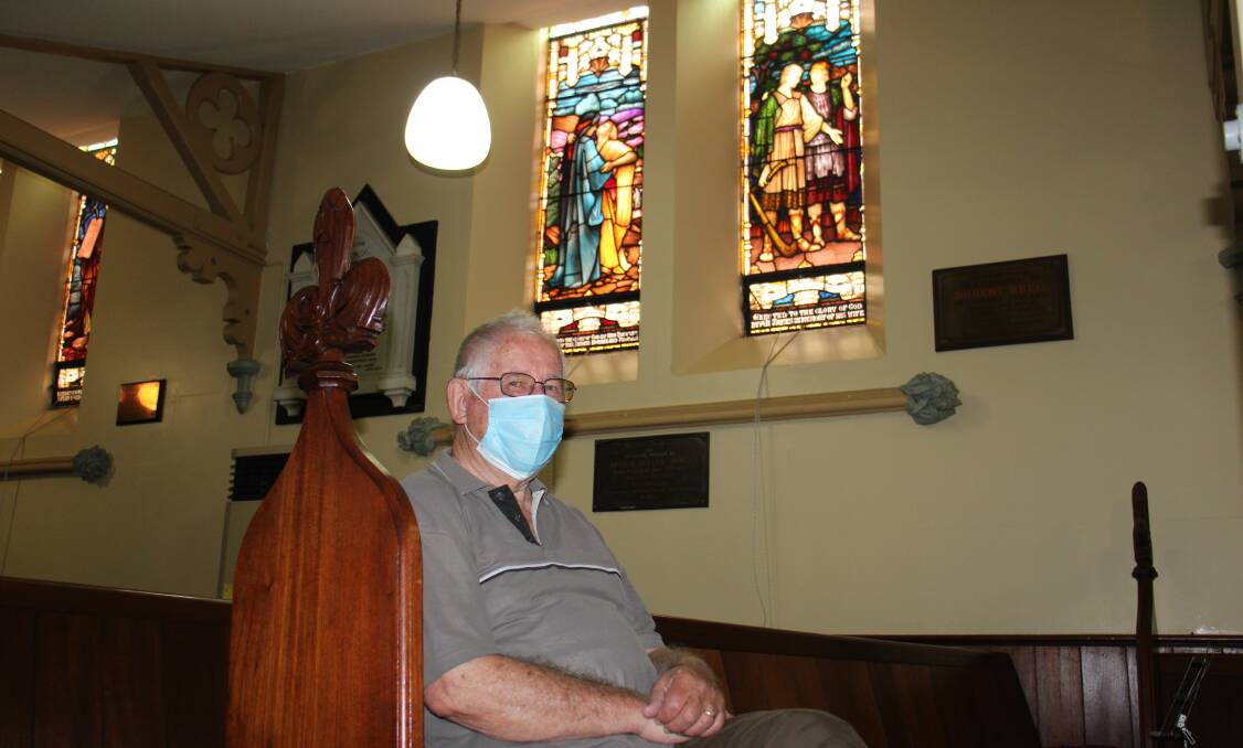 CENTENARY: Uniting Church will celebrate the centenary of the stained glass windows being installed and congregation member John Judge is looking forward to it. Photo: AMY REES