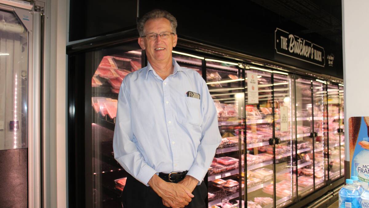 SKYHIGH: Westpoint and Trinity Heights IGA owner Hamish Thompson has noticed a big increase in the price of red meat. Photo: AMY REES.