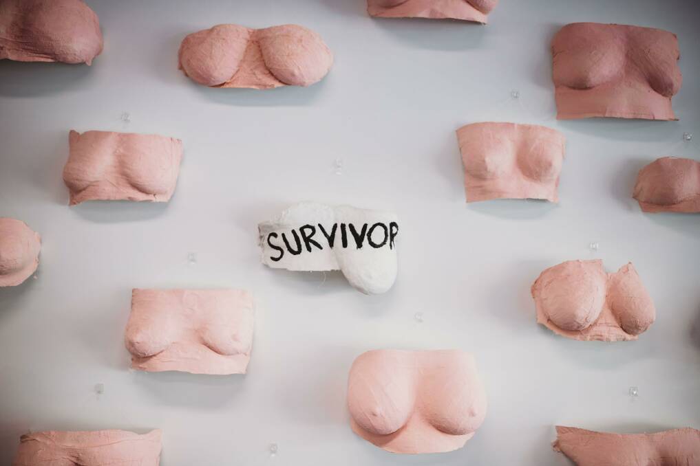 A visual representation of the one in seven women who are diagnosed with breast cancer. Picture: Gabriella Watson Photography