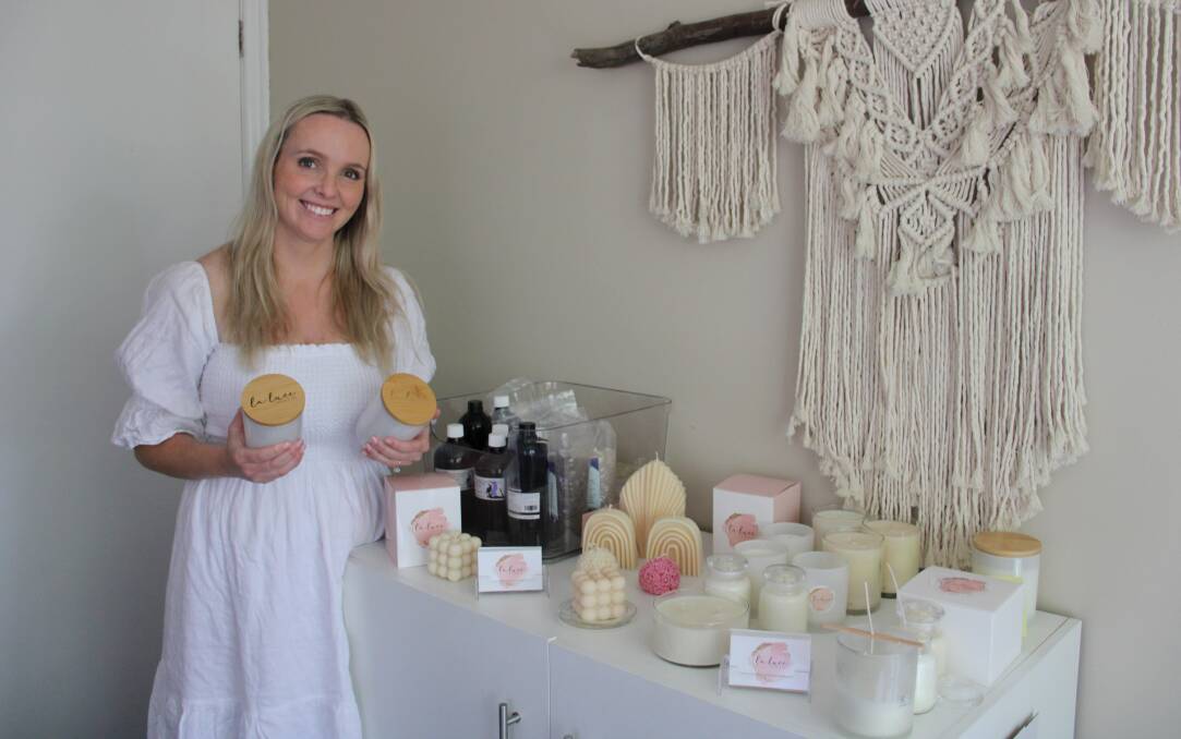 SWEET SCENTS: Casey Owen overwhelmed by the support she received after launching La Luce Candle Co. Photo: AMY REES.